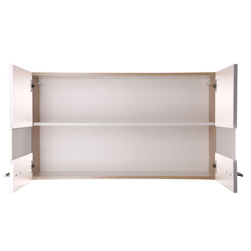 Oberschrank 'Merle' weiß/eichefarben 100 x 56,1 x 34,6 cm