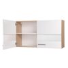 Oberschrank 'Merle' weiß/eichefarben 100 x 56,1 x 34,6 cm