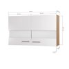 Oberschrank 'Merle' weiß/eichefarben 100 x 56,1 x 34,6 cm
