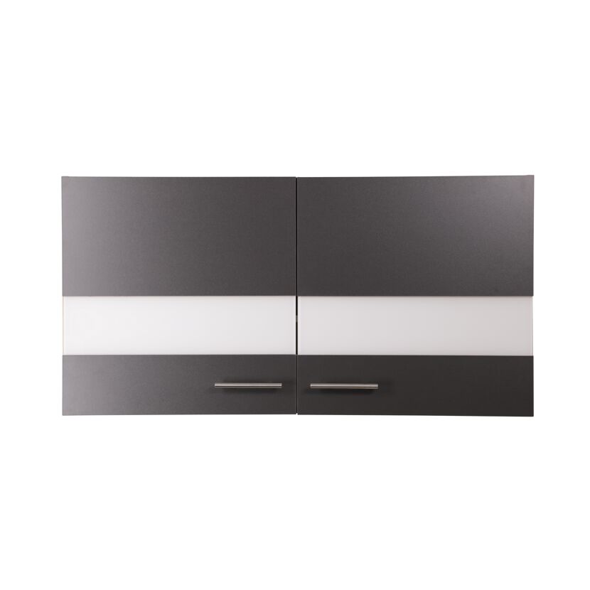 Oberschrank 'Merle' grau/eichefarben 110 x 56,1 x 34,6 cm
