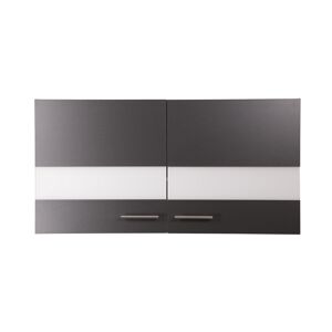 Oberschrank 'Merle' grau/eichefarben 110 x 56,1 x 34,6 cm