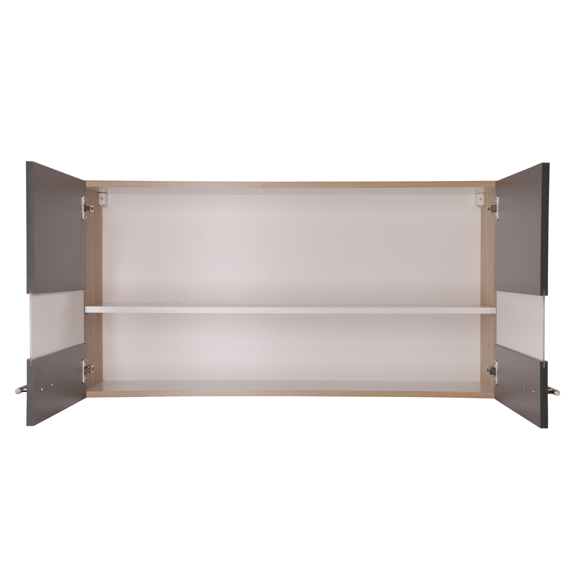 Oberschrank 'Merle' grau/eichefarben 110 x 56,1 x 34,6 cm