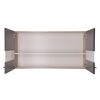 Oberschrank 'Merle' grau/eichefarben 110 x 56,1 x 34,6 cm