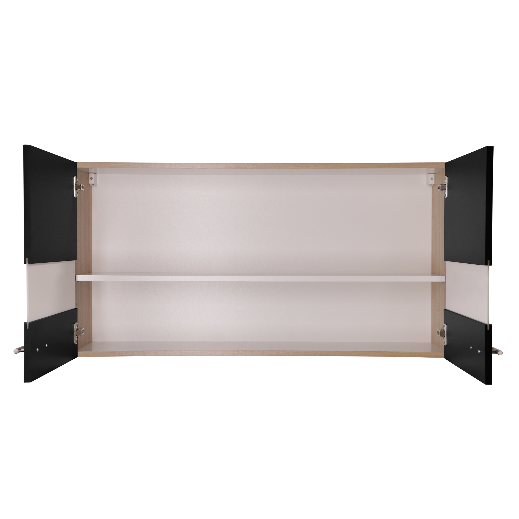 Oberschrank 'Merle' schwarz/eichefarben 110 x 56,1 x 34,6 cm