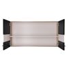 Oberschrank 'Merle' schwarz/eichefarben 110 x 56,1 x 34,6 cm