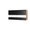 Oberschrank 'Merle' schwarz/eichefarben 110 x 56,1 x 34,6 cm
