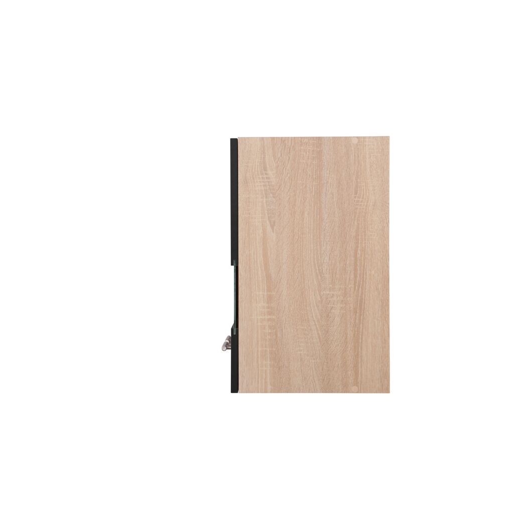 Oberschrank 'Merle' schwarz/eichefarben 110 x 56,1 x 34,6 cm