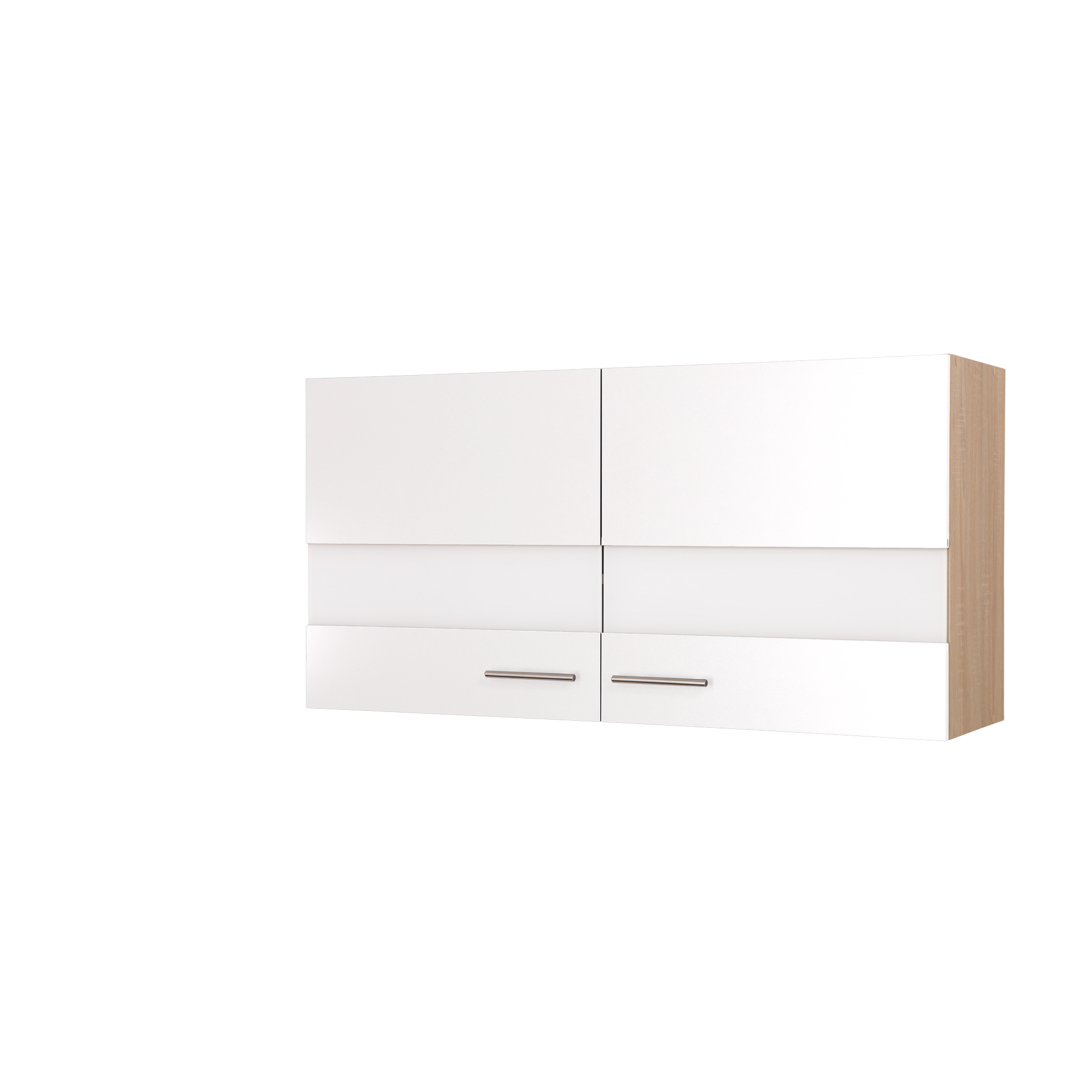 Oberschrank 'Merle' weiß/eichefarben 110 x 56,1 x 34,6 cm