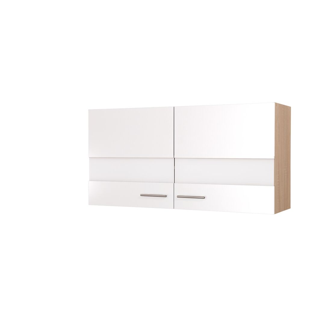Oberschrank 'Merle' weiß/eichefarben 110 x 56,1 x 34,6 cm