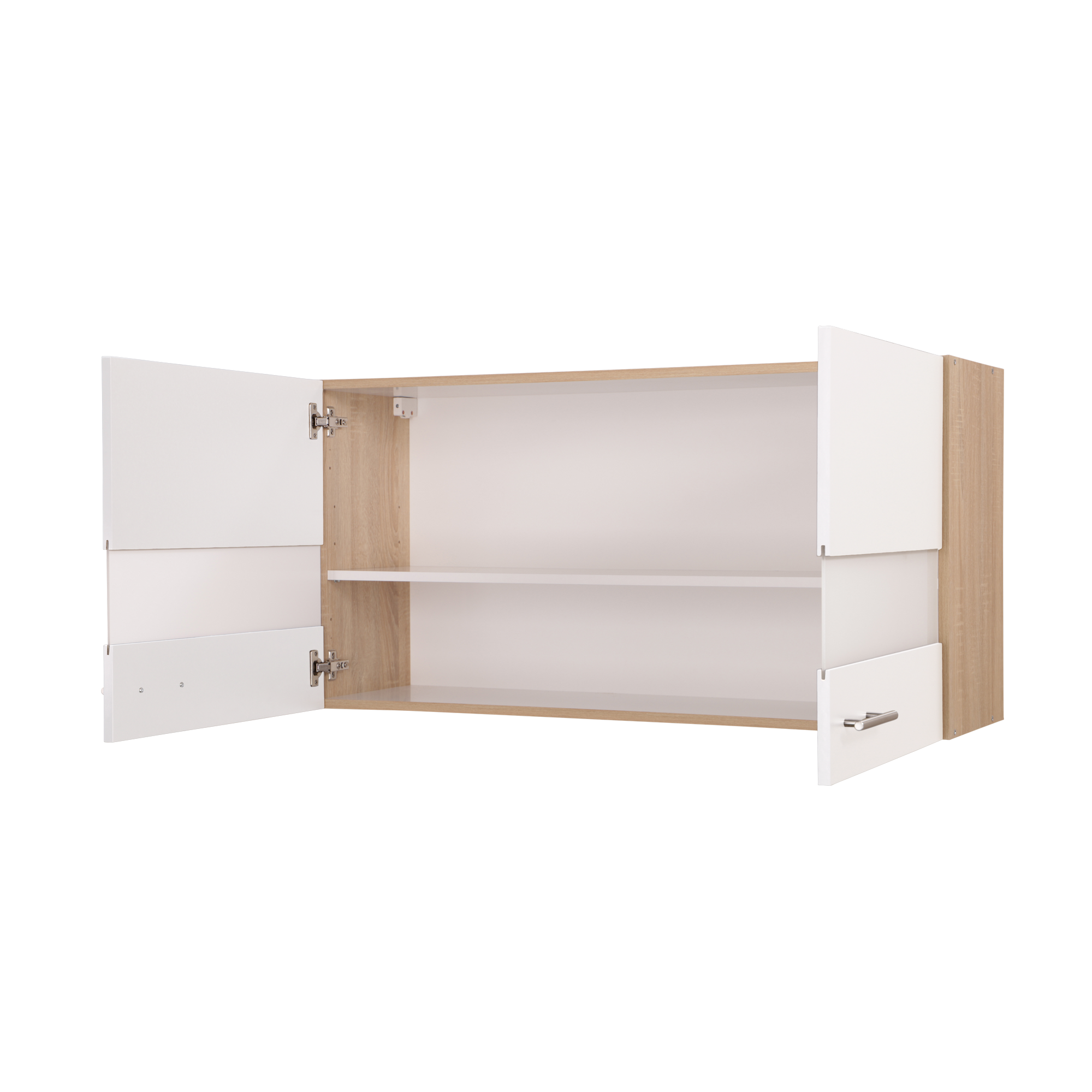 Oberschrank 'Merle' weiß/eichefarben 110 x 56,1 x 34,6 cm