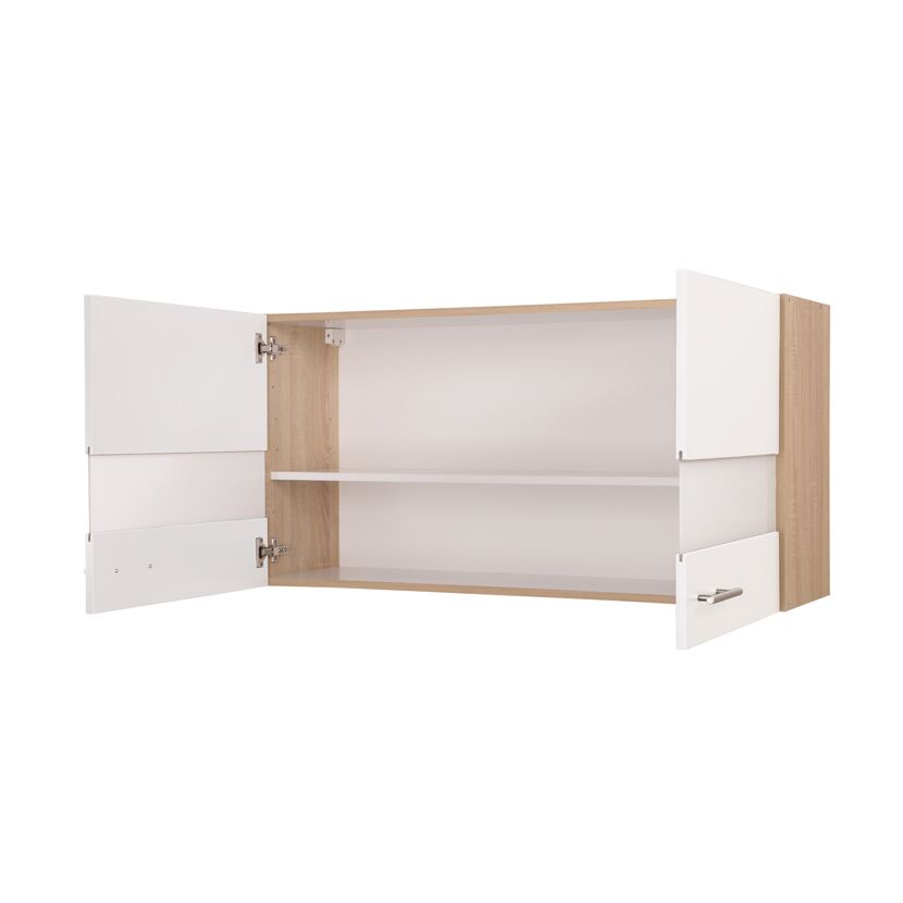 Oberschrank 'Merle' weiß/eichefarben 110 x 56,1 x 34,6 cm
