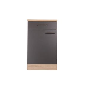Unterschrank 'Merle' mit Schublade grau/eichefarben 50 x 84,8 x 60 cm