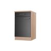 Unterschrank 'Merle' mit Schublade schwarz/eichefarben 50 x 84,8 x 60 cm
