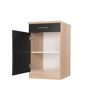 Unterschrank 'Merle' mit Schublade schwarz/eichefarben 50 x 84,8 x 60 cm