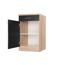 Unterschrank 'Merle' mit Schublade schwarz/eichefarben 50 x 84,8 x 60 cm