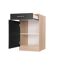 Unterschrank 'Merle' mit Schublade schwarz/eichefarben 50 x 84,8 x 60 cm