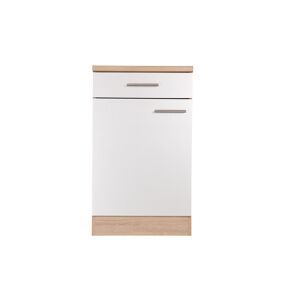 Unterschrank 'Merle' mit Schublade weiß/eichefarben 50 x 84,8 x 60 cm