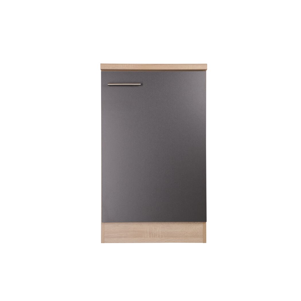 Spülenunterschrank 'Merle' grau/eichefarben 50 x 84,8 x 60 cm