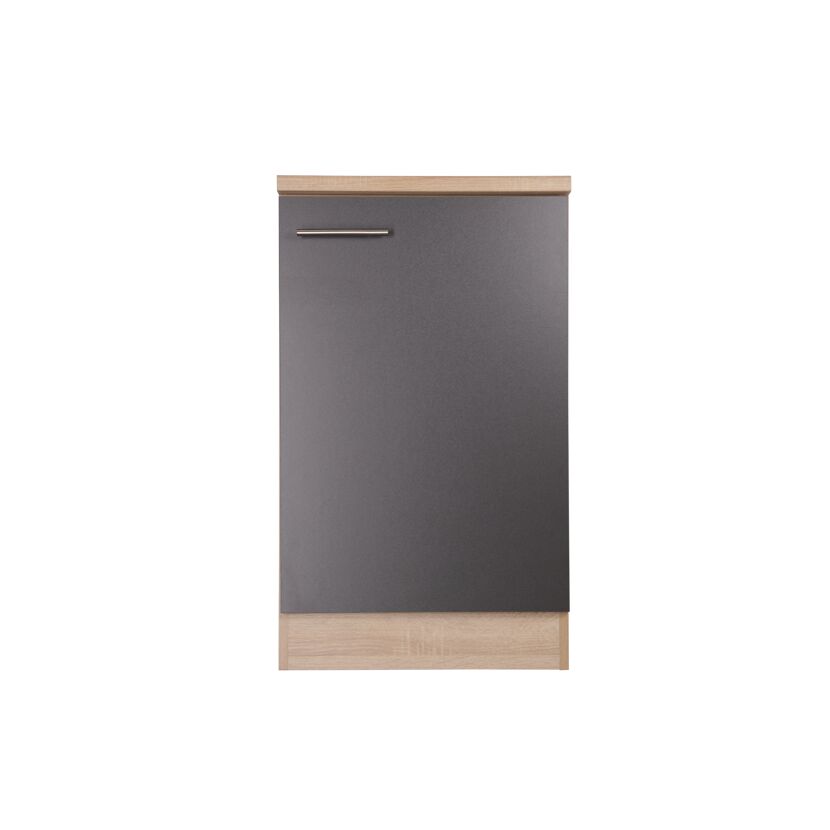 Spülenunterschrank 'Merle' grau/eichefarben 50 x 84,8 x 60 cm