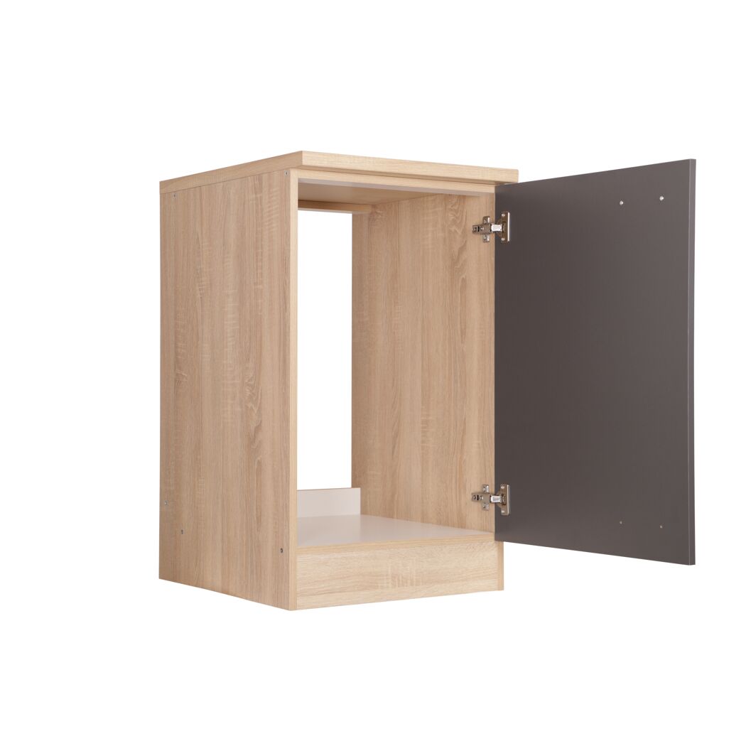 Spülenunterschrank 'Merle' grau/eichefarben 50 x 84,8 x 60 cm