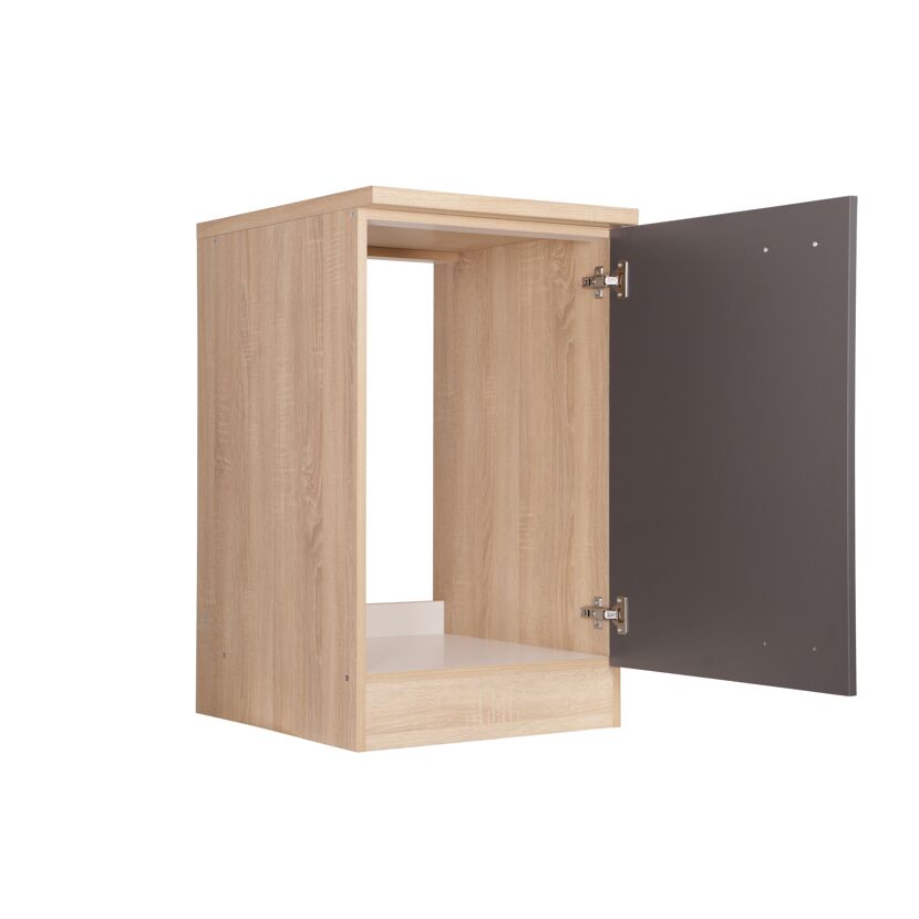 Spülenunterschrank 'Merle' grau/eichefarben 50 x 84,8 x 60 cm