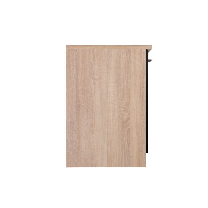 Spülenunterschrank 'Merle' schwarz/eichefarben 50 x 84,8 x 60 cm