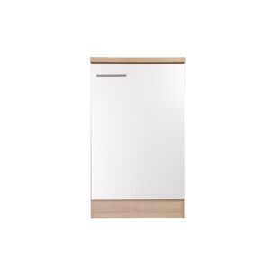 Spülenunterschrank 'Merle' weiß/eichefarben 50 x 84,8 x 60 cm