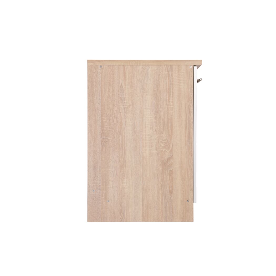 Spülenunterschrank 'Merle' weiß/eichefarben 50 x 84,8 x 60 cm
