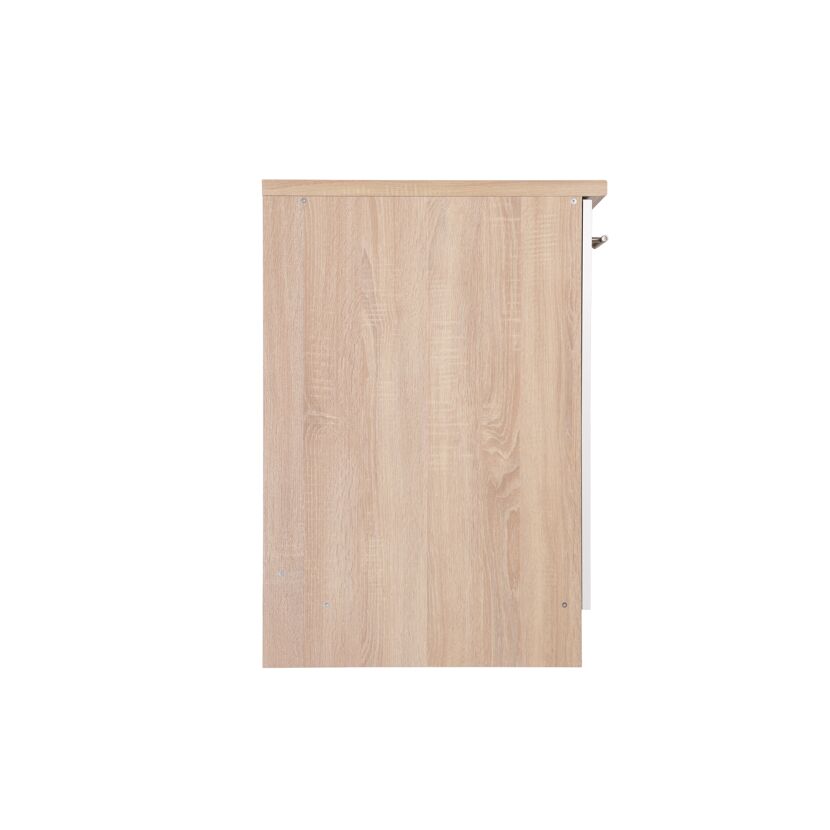Spülenunterschrank 'Merle' weiß/eichefarben 50 x 84,8 x 60 cm