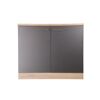 Spülenunterschrank 'Merle' grau/eichefarben 100 x 84,8 x 60 cm