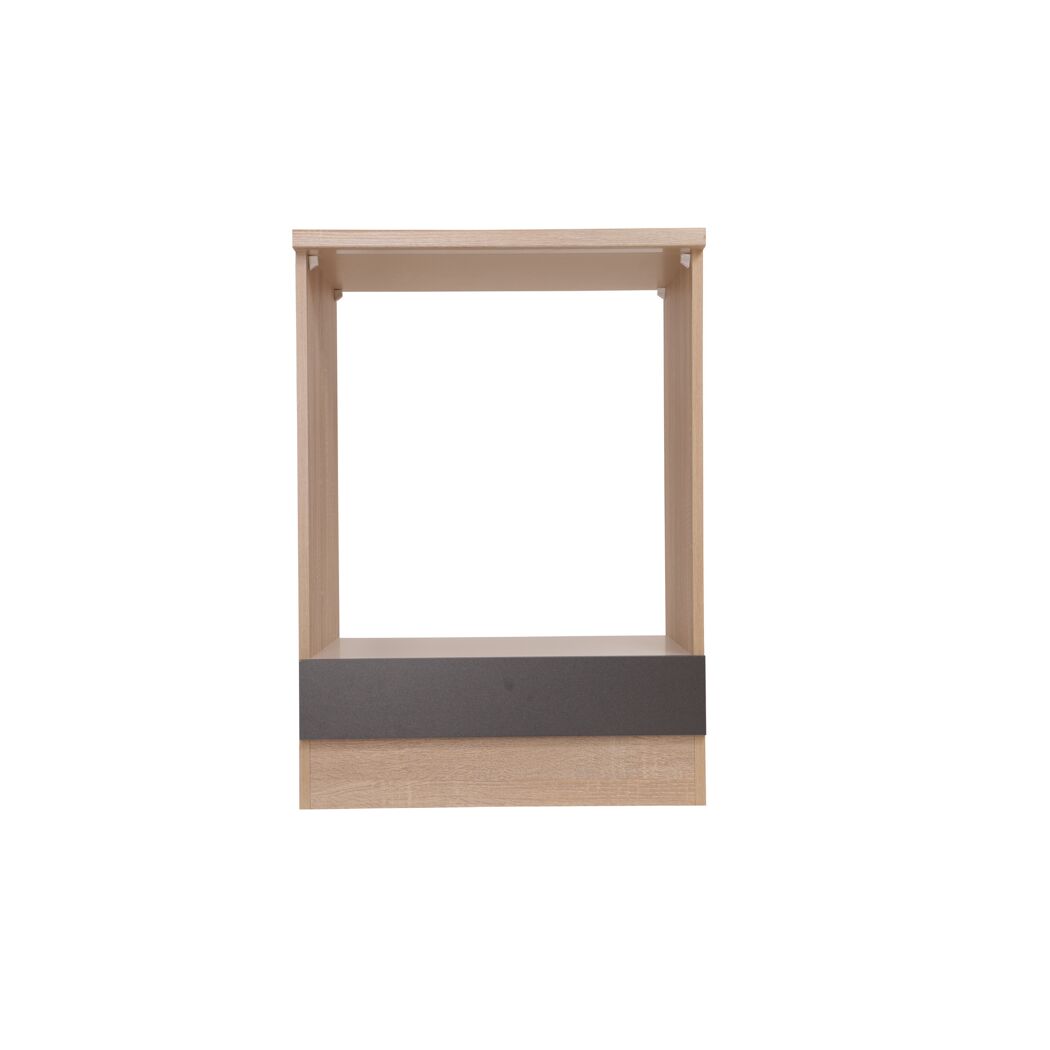 Herdumbauschrank 'Merle' grau/eichefarben 60 x 84,8 x 60 cm