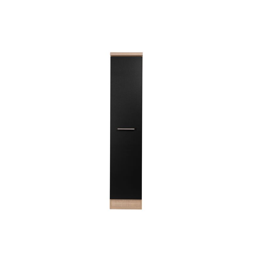 Apothekerschrank 'Merle' schwarz/eichefarben 30 x 144,8 x 60 cm