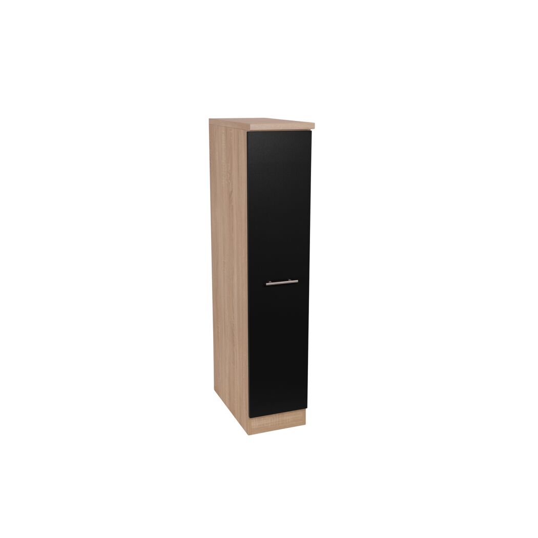 Apothekerschrank 'Merle' schwarz/eichefarben 30 x 144,8 x 60 cm