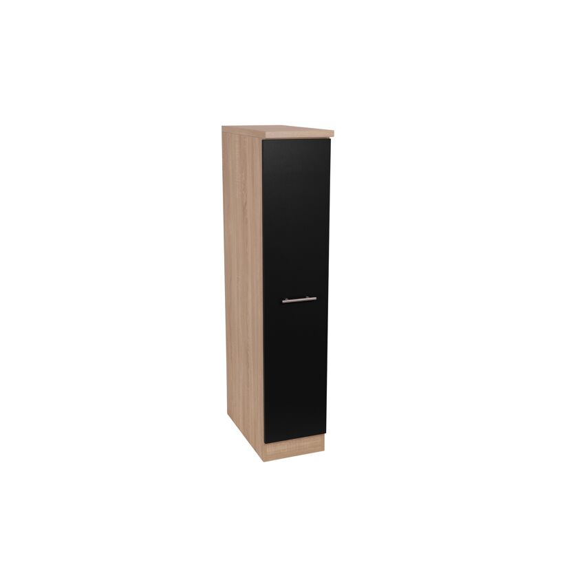 Apothekerschrank 'Merle' schwarz/eichefarben 30 x 144,8 x 60 cm