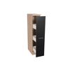 Apothekerschrank 'Merle' schwarz/eichefarben 30 x 144,8 x 60 cm