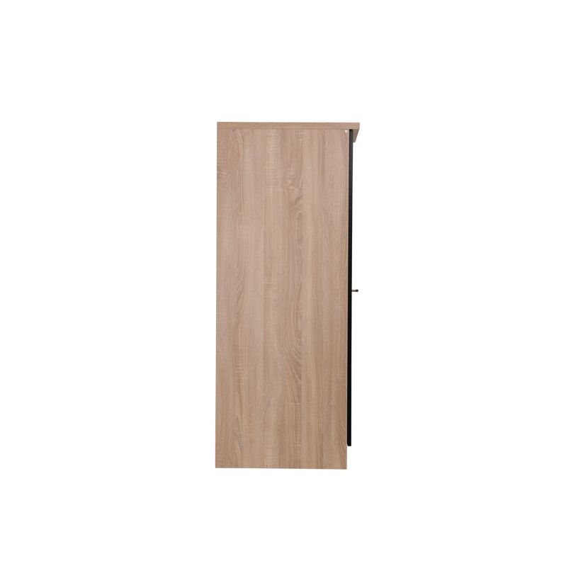 Apothekerschrank 'Merle' schwarz/eichefarben 30 x 144,8 x 60 cm