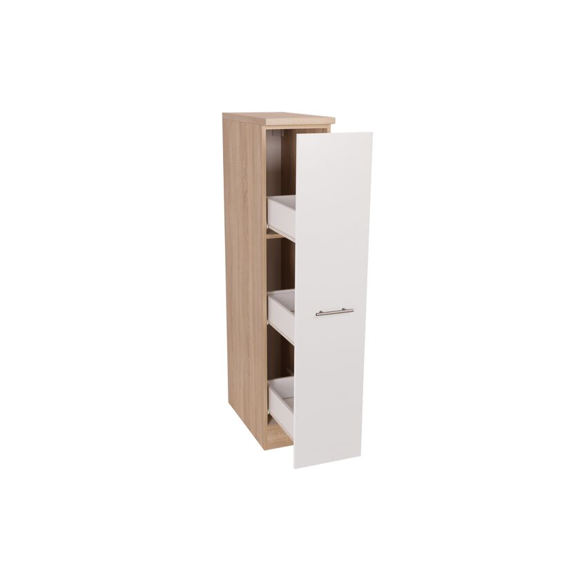 Apothekerschrank 'Merle' weiß/eichefarben 30 x 144,8 x 60 cm
