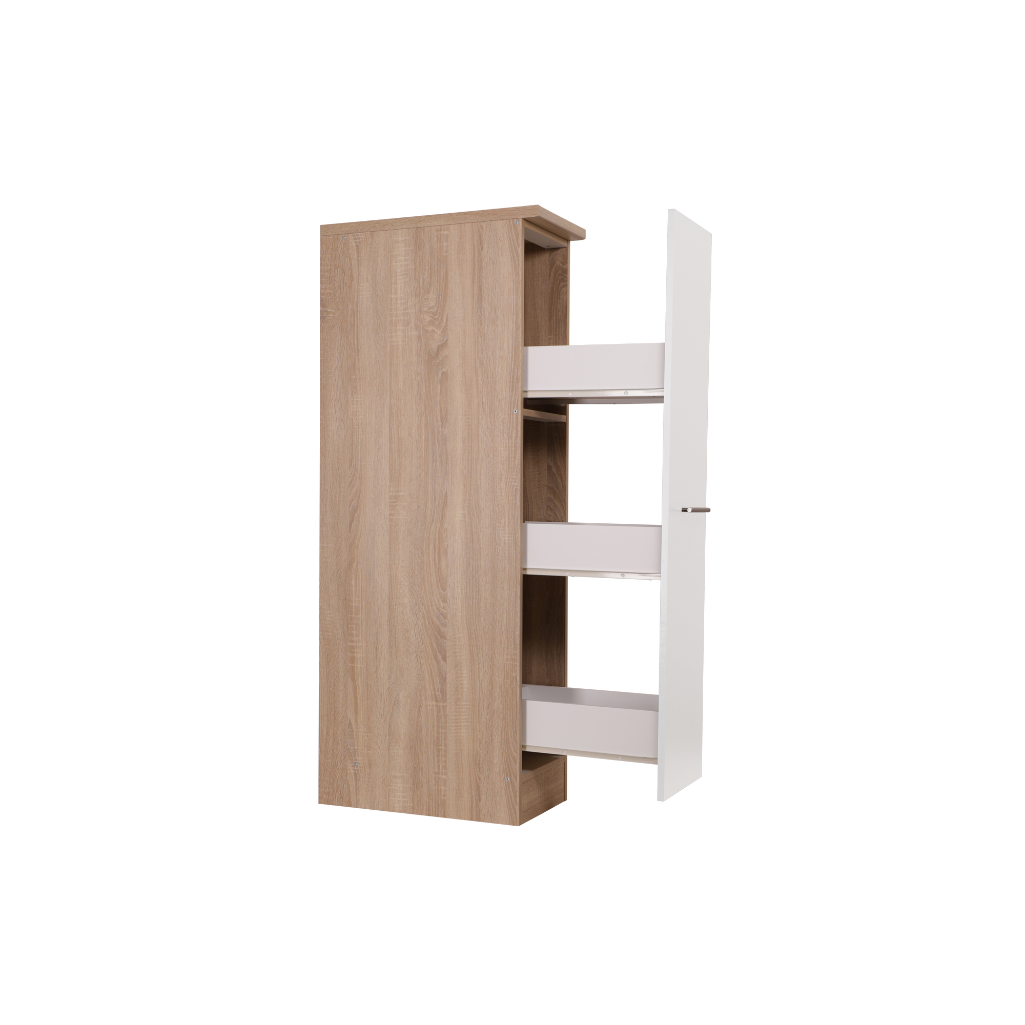 Apothekerschrank 'Merle' weiß/eichefarben 30 x 144,8 x 60 cm