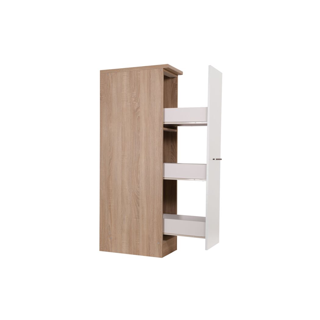 Apothekerschrank 'Merle' weiß/eichefarben 30 x 144,8 x 60 cm