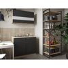 Küchenmöbel-Set 'Merle 1' schwarz/eichefarben mit Spüle 100 cm