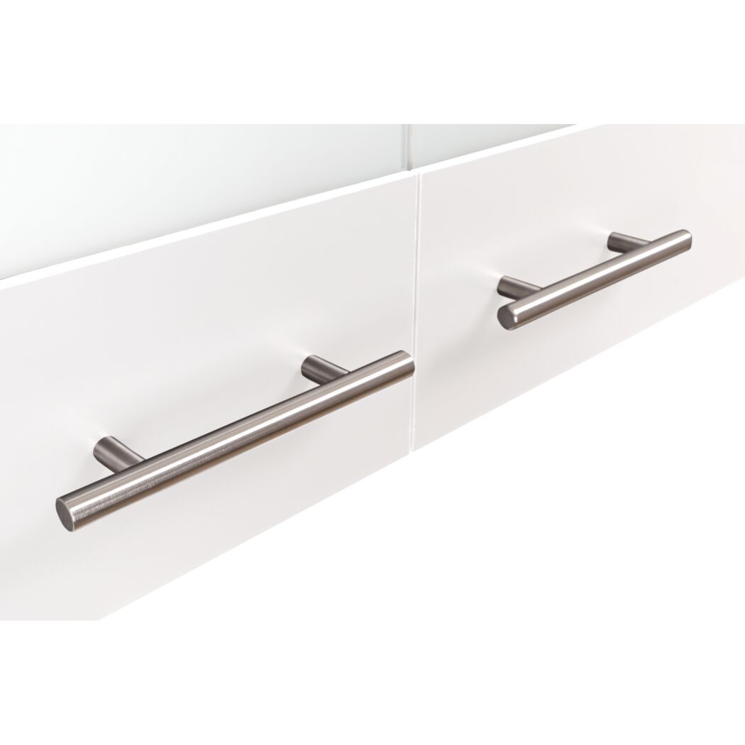 Küchenmöbel-Set 'Merle 1' weiß/eichefarben mit Spüle 100 cm