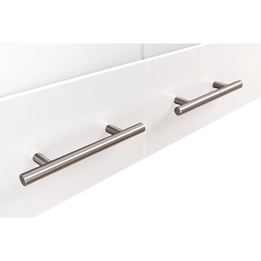 Küchenmöbel-Set 'Merle 1' weiß/eichefarben mit Spüle 100 cm