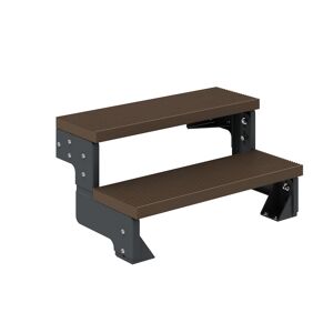 Außentreppe 'Gardentop' dunkelbraun 2 Stufen 100 cm