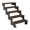 Außentreppe 'Gardentop' dunkelbraun 5 Stufen 100 cm