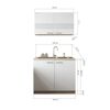 Küchenmöbel-Set 'Merle 2' weiß/eichefarben mit Spüle 100 cm