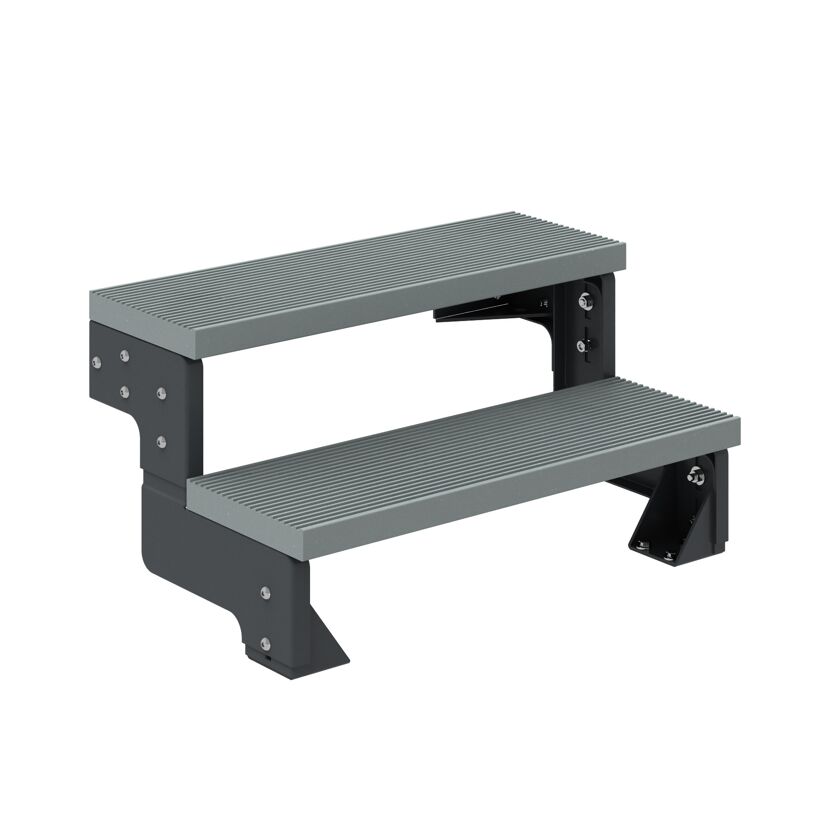 Außentreppe 'Gardentop' grau 2 Stufen 100 cm