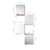 Küchenmöbel-Set 'Merle 7' grau/eichefarben 4 x Oberschränke 50 cm