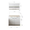 Küchenmöbel-Set 'Merle 9' grau/eichefarben 100 cm