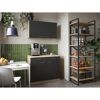 Küchenmöbel-Set 'Merle 10' schwarz/eichefarben 100 cm