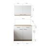 Küchenmöbel-Set 'Merle 10' schwarz/eichefarben 100 cm